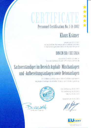 DIN EN ISO / IEC 17024